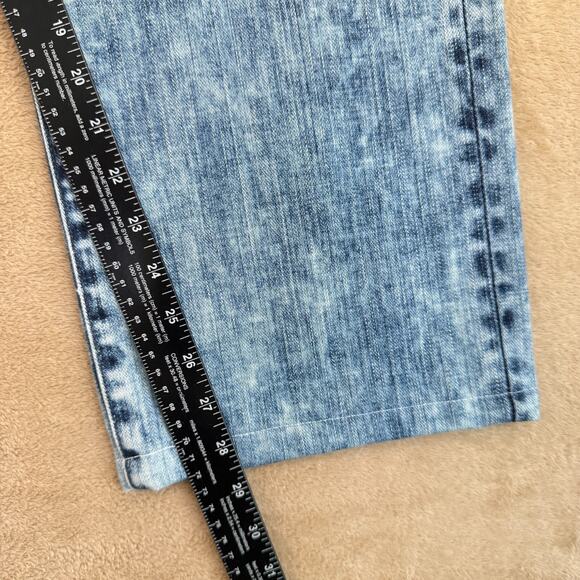 True Religion Geno‎ Jeans Mens 40 Blue Acid Wash Straight Streetwear Y2K Grunge - Picture 11 of 13